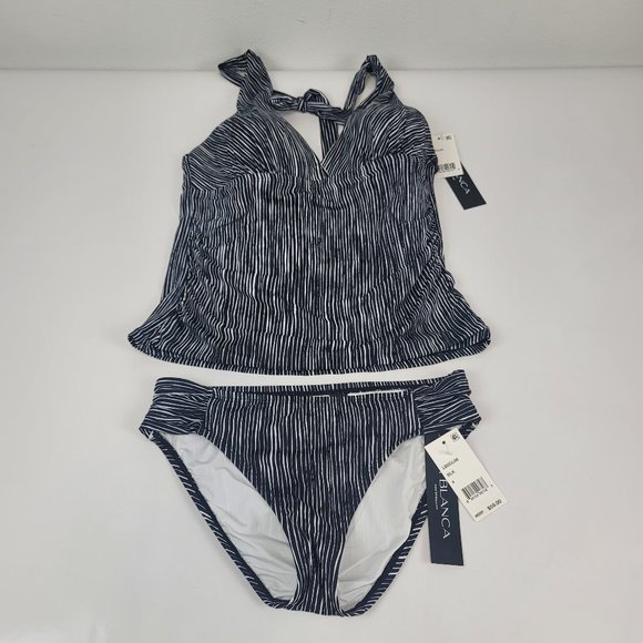 La Blanca Ripple Waves Halter Goddess Tankini Set - Picture 2 of 7